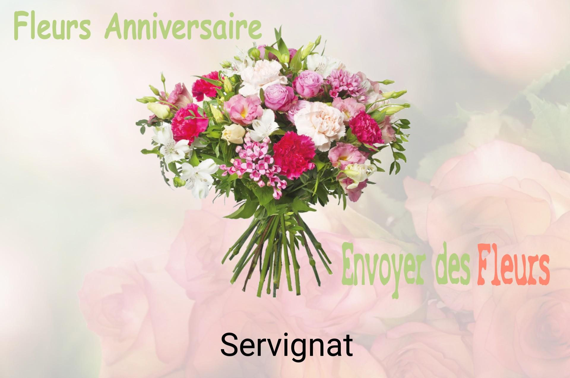 Bouquet de fleurs d’anniversaire livré à Servignat